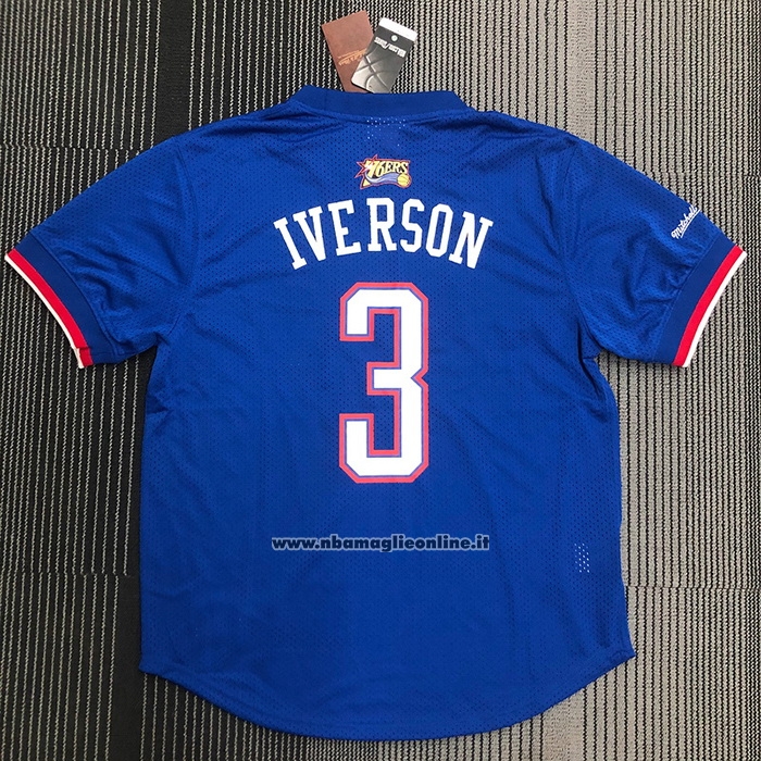 Maglia Manica Corta All Star 2009 Allen Iverson #3 Blu